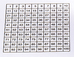 Math Chart Stamp, 1-100