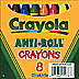 Crayola Anti-Roll Crayons, 8 count Lift Lid
