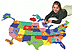 Giant Wonderfoam U.S.A Puzzle Map
