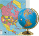 U.S. & World Combo Map and 12" Globe