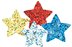 Assorted Colorful Sparkle Stars, superShapes Stickers